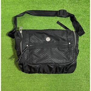 Lululemon Yoga Moto Messenger Bag Black Yoga Bag Laptop Crossbody